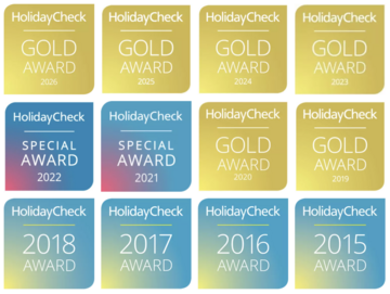 HolidayCheck Gold Award 2015 - 2026